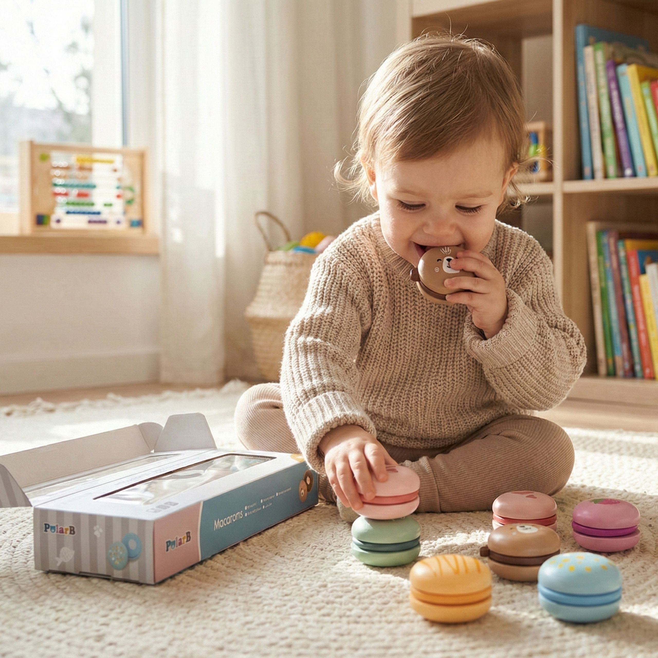 VIGA PolarB Wooden Cookies, Cookies, Confectionery Set, Macaroons - Slika 2