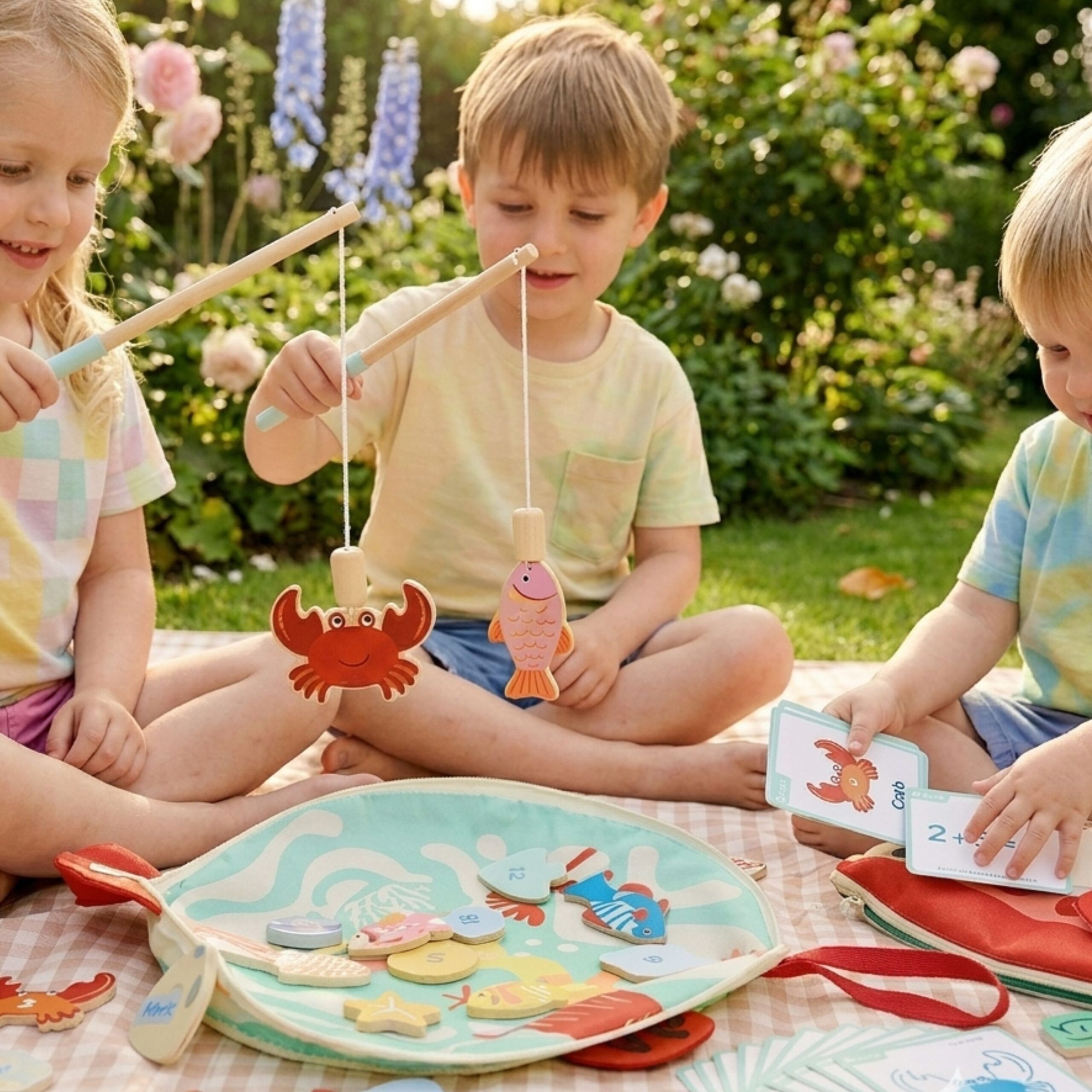 CLASSIC WORLD Educational Magnetic Fishing Game with Counting Cards 35 pcs. - Slika 2