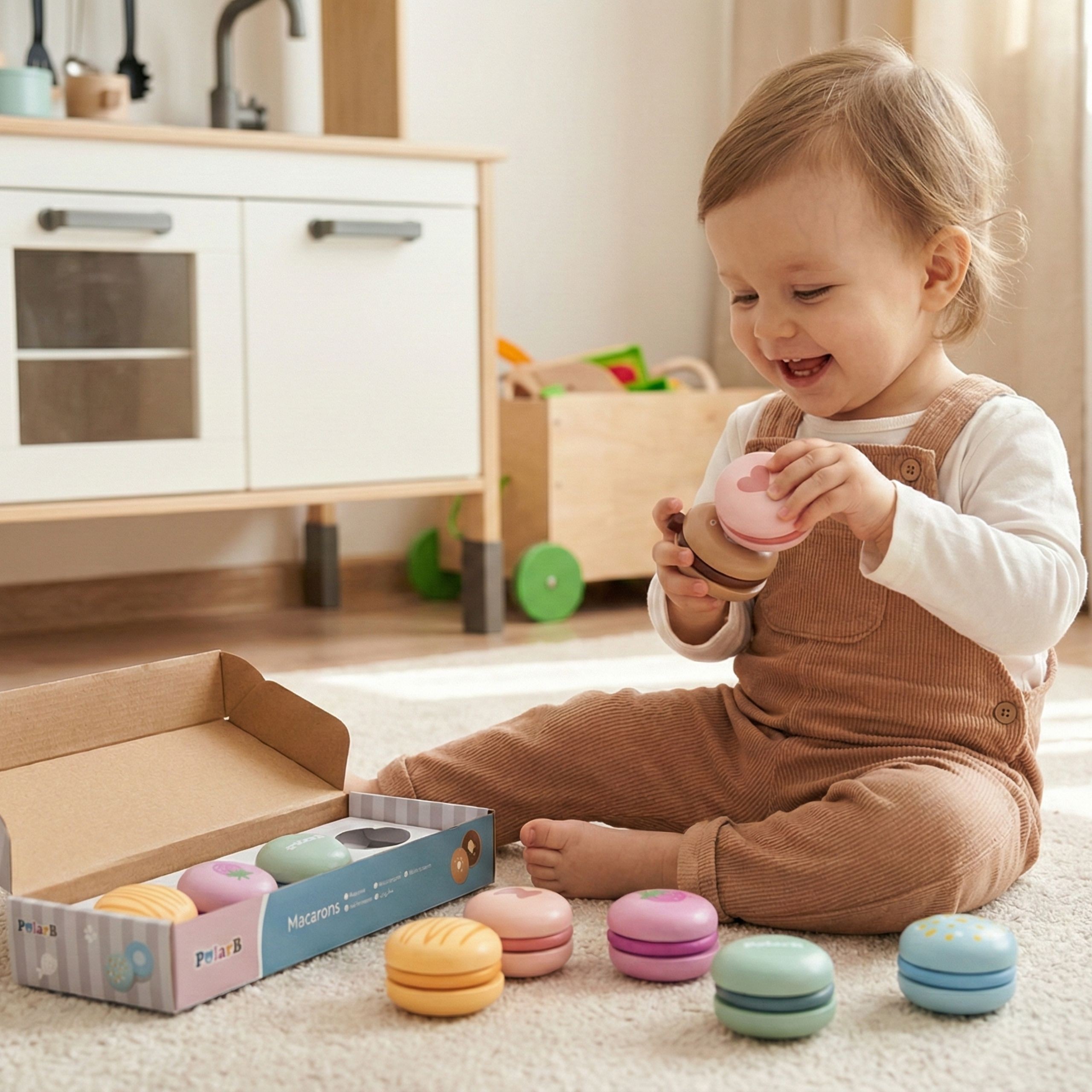 VIGA PolarB Wooden Cookies, Cookies, Confectionery Set, Macaroons - Slika 3