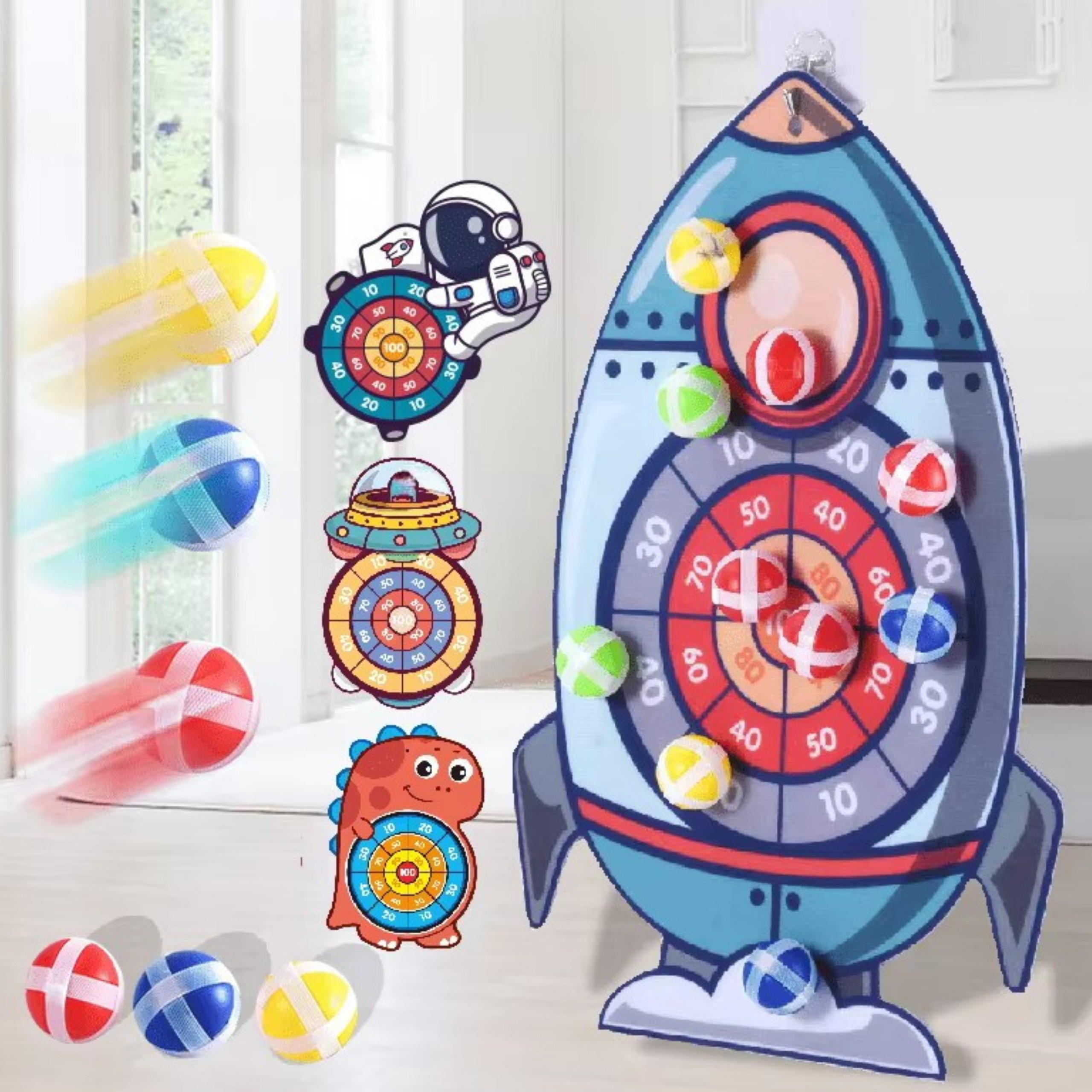 WOOPIE Velcro Dartboard Rocket Arcade Game - Slika 2