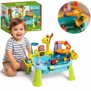 WOOPIE 4-in-1 Water Table, Fishing Game, Sink, Water Slide, Giraffe
