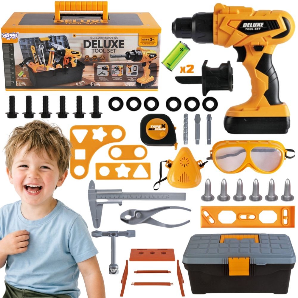 WOOPIE Little Handyman's Tool Set with Screwdriver in Case 39 pcs.