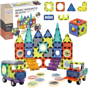 WOOPIE magnetske kocke 3D set Castle vozila 71pcs.