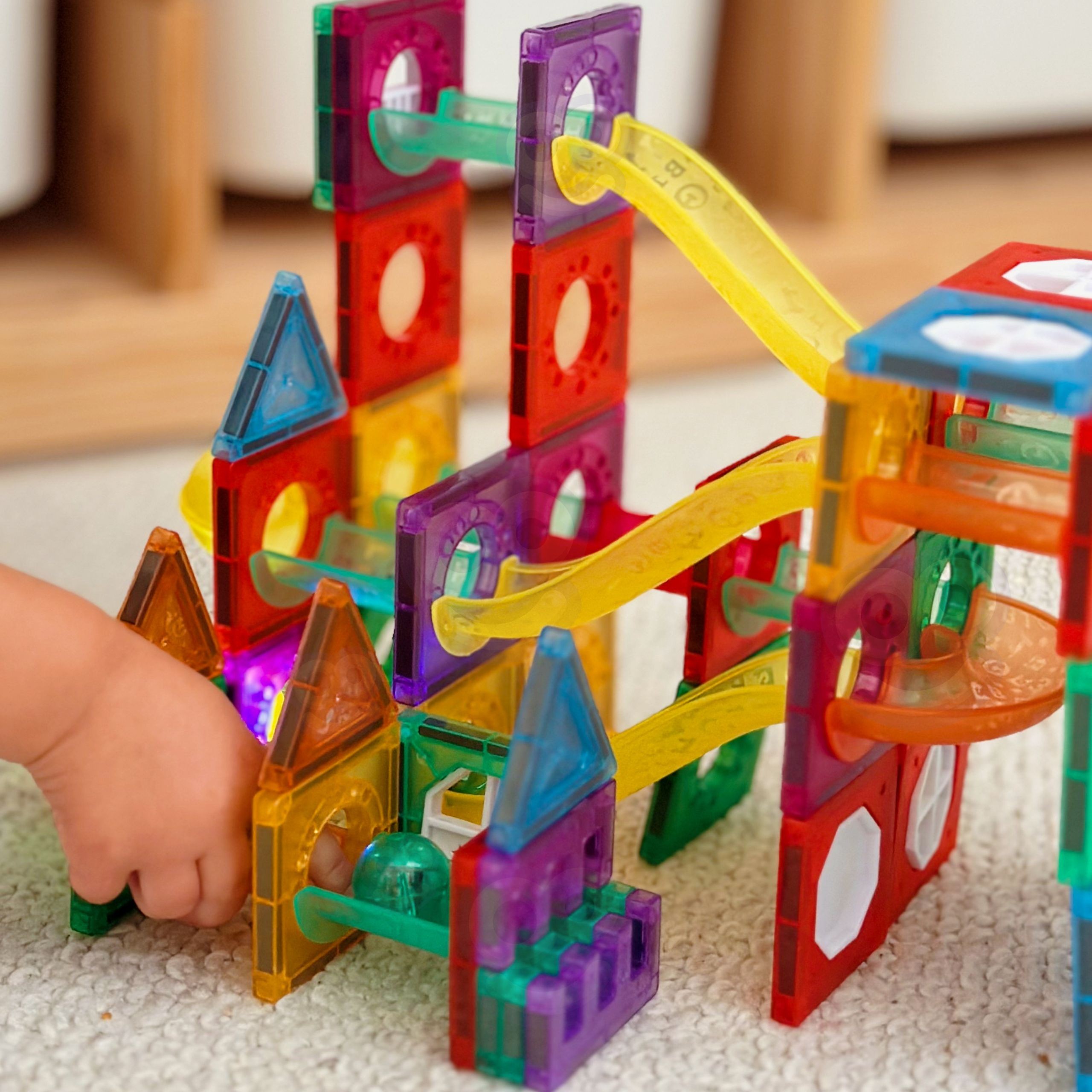 WOOPIE Magnetic Construction Blocks 3D Educational Set Ball Track 105pcs. - Slika 2
