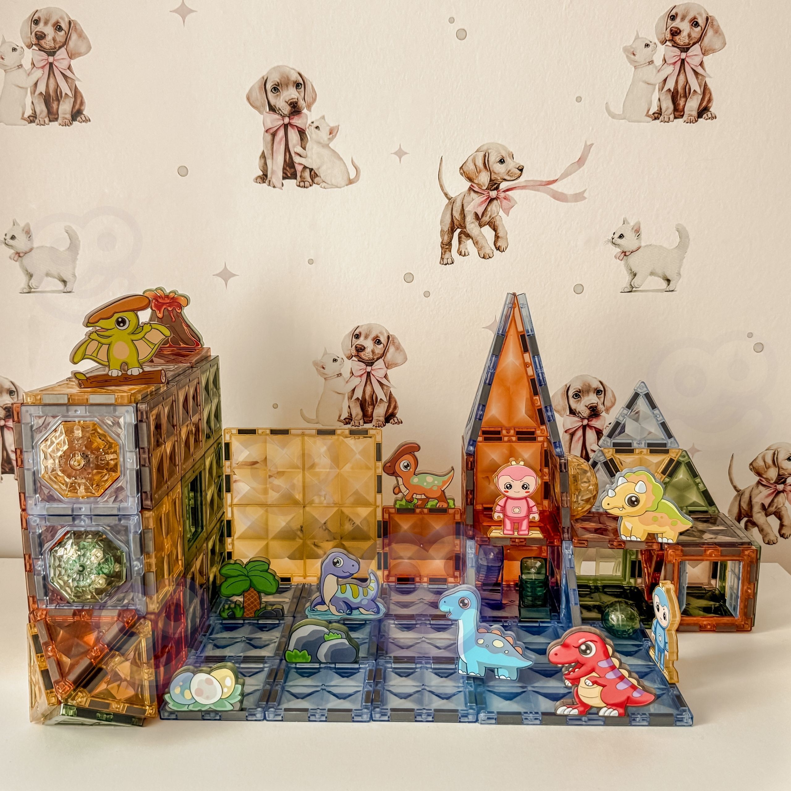 WOOPIE Magnetic Construction Blocks Glowing 3D Dinosaur Park 124pcs. - Slika 2