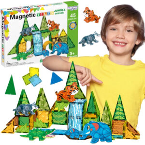 WOOPIE magnetski konstrukcijske kocke 3D edukativni set Jungle životinje 45pcs.