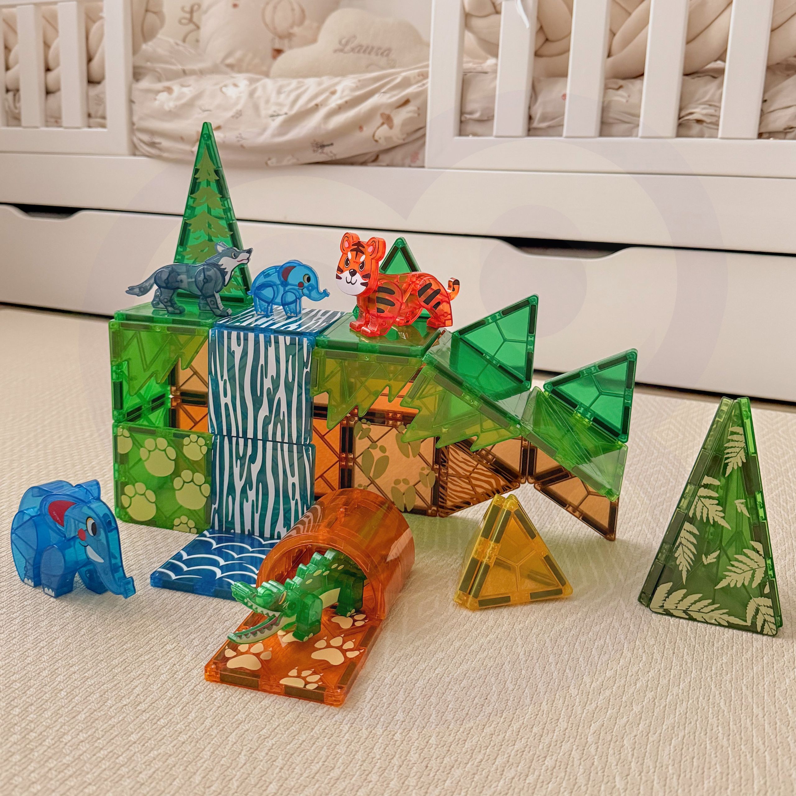 WOOPIE Magnetic Construction Blocks 3D Educational Set Jungle Animals 45pcs. - Slika 2