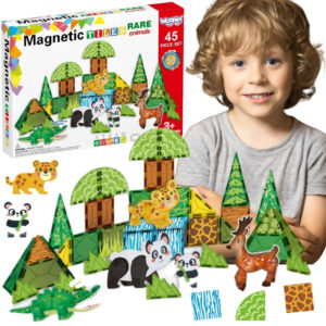 WOOPIE magnetski konstrukcijske kocke 3D edukativni set Rare životinje 45pcs.