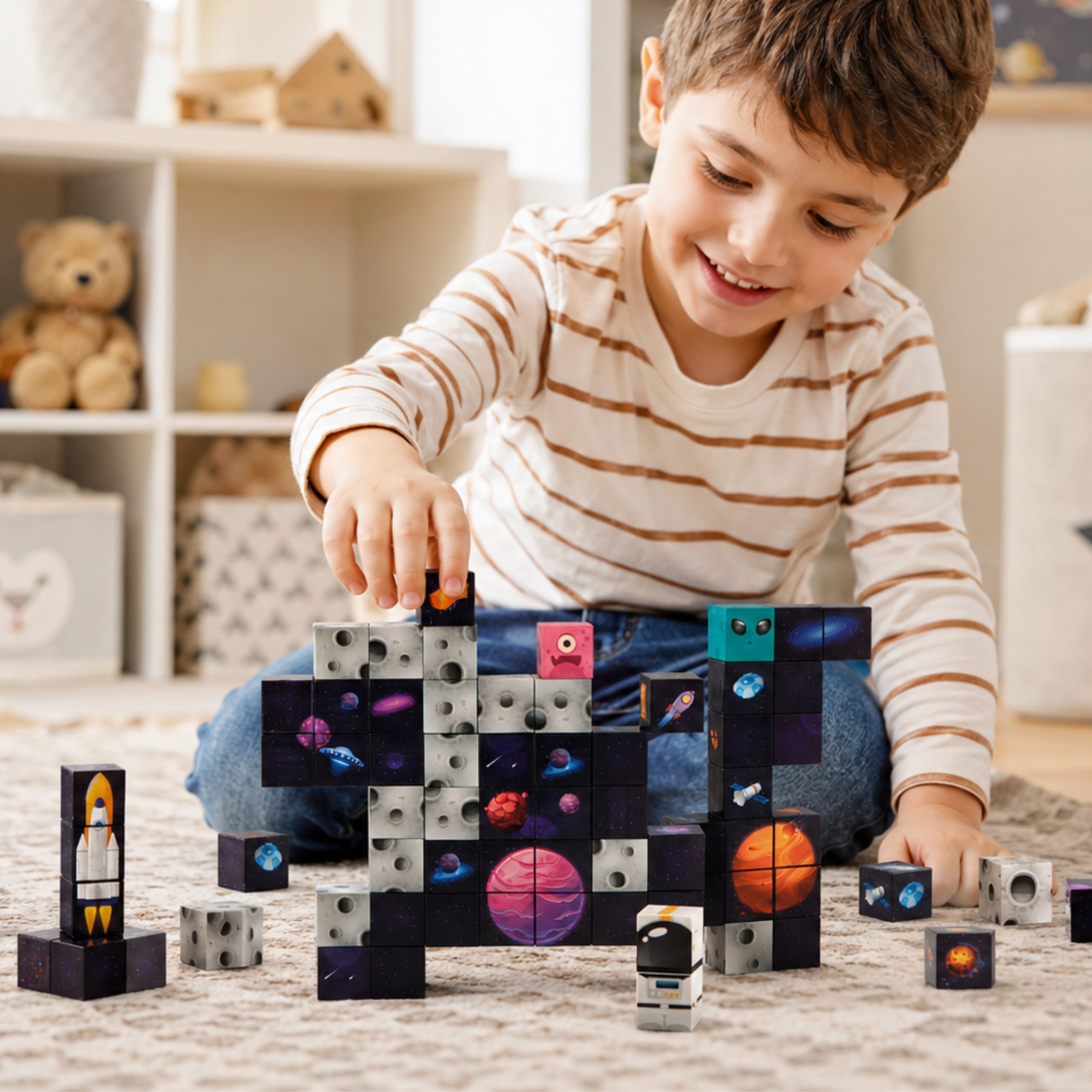 WOOPIE Magnetic Construction Cubes Cosmos 74 pcs. - Slika 2