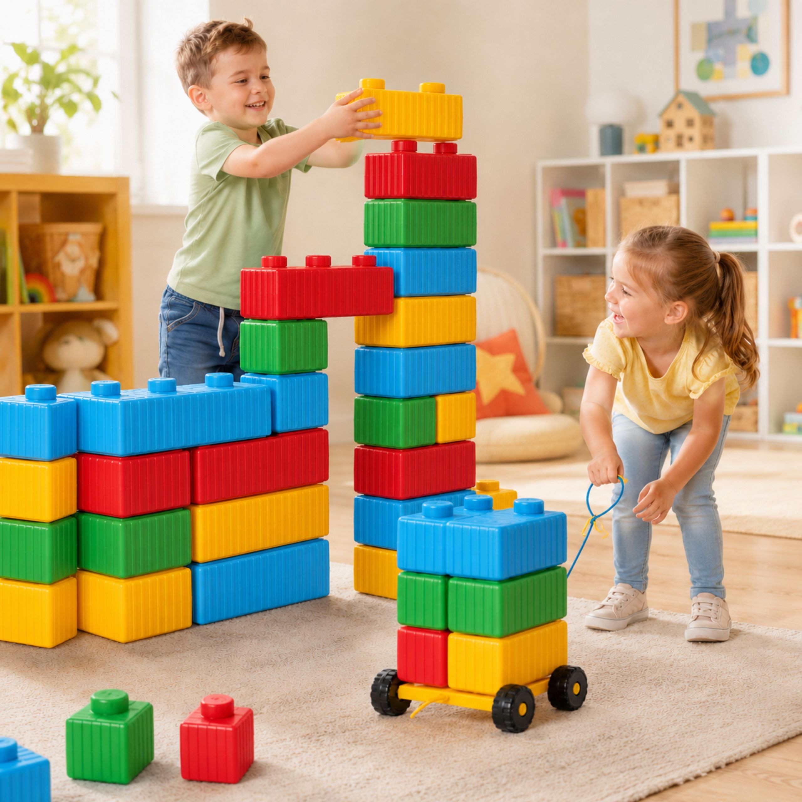 WOOPIE Construction Blocks XXL Set with Car 43 pcs. - Slika 2