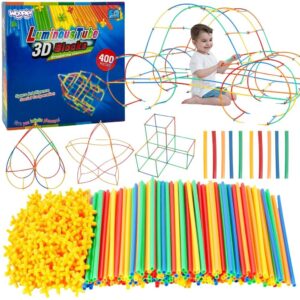 WOOPIE kocke za slaganje Glowing Straws 400 dijelova