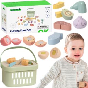 TOOKY TOY Wooden Food Vegetables Fruit Set