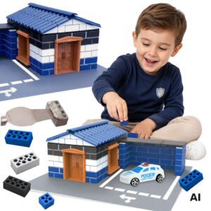 WOOPIE DIY Police Station Brick Building set 186 dijelova