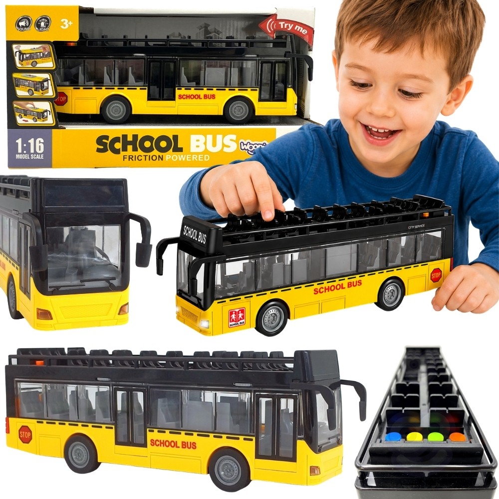 WOOPIE Bus with Lights and Opening Doors