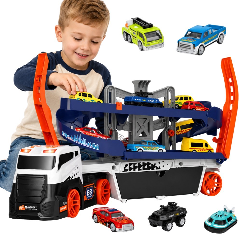 Woopie Parking Garage Track Transporter Truck Tow Truck Car XL