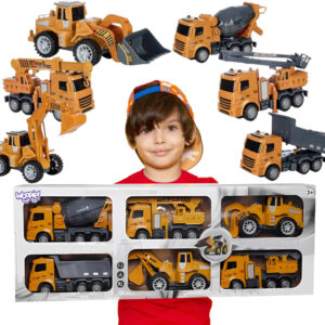 WOOPIE Big Set of Construction Vehicles 6 in 1