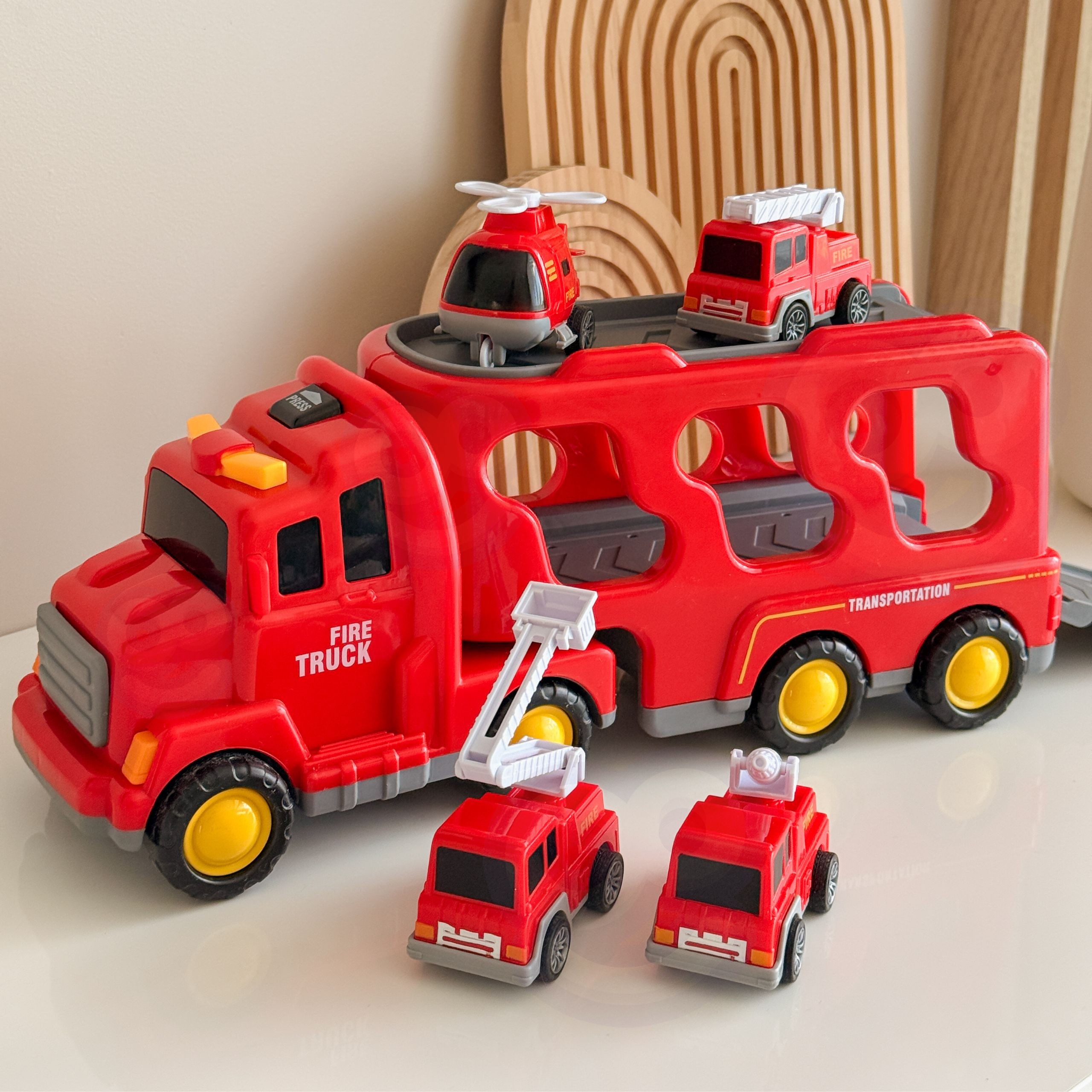 WOOPIE Road Tow Truck Set of 5 Cars - Fire Department - Slika 2