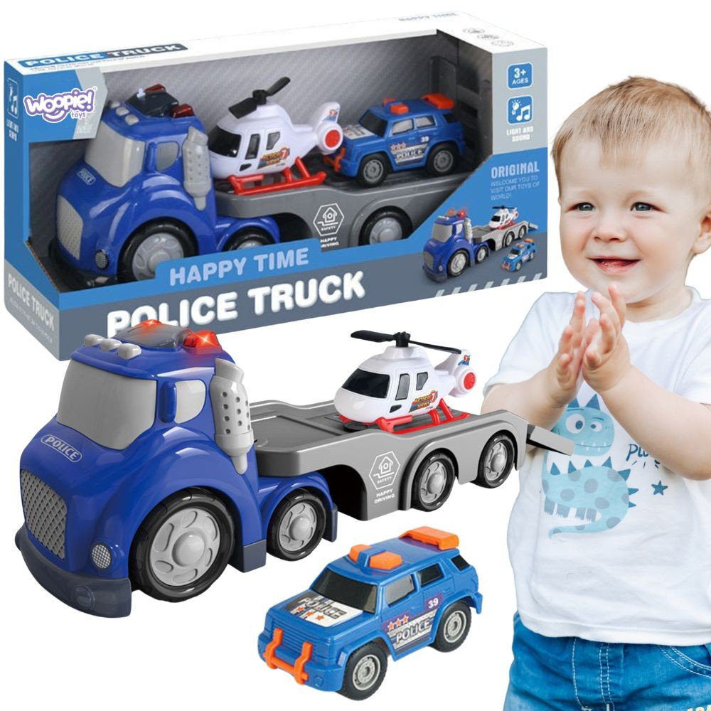 WOOPIE Blue Police City Truck Sound and Light Effects