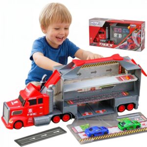 WOOPIE Truck Tow Truck Garage Race Track Set