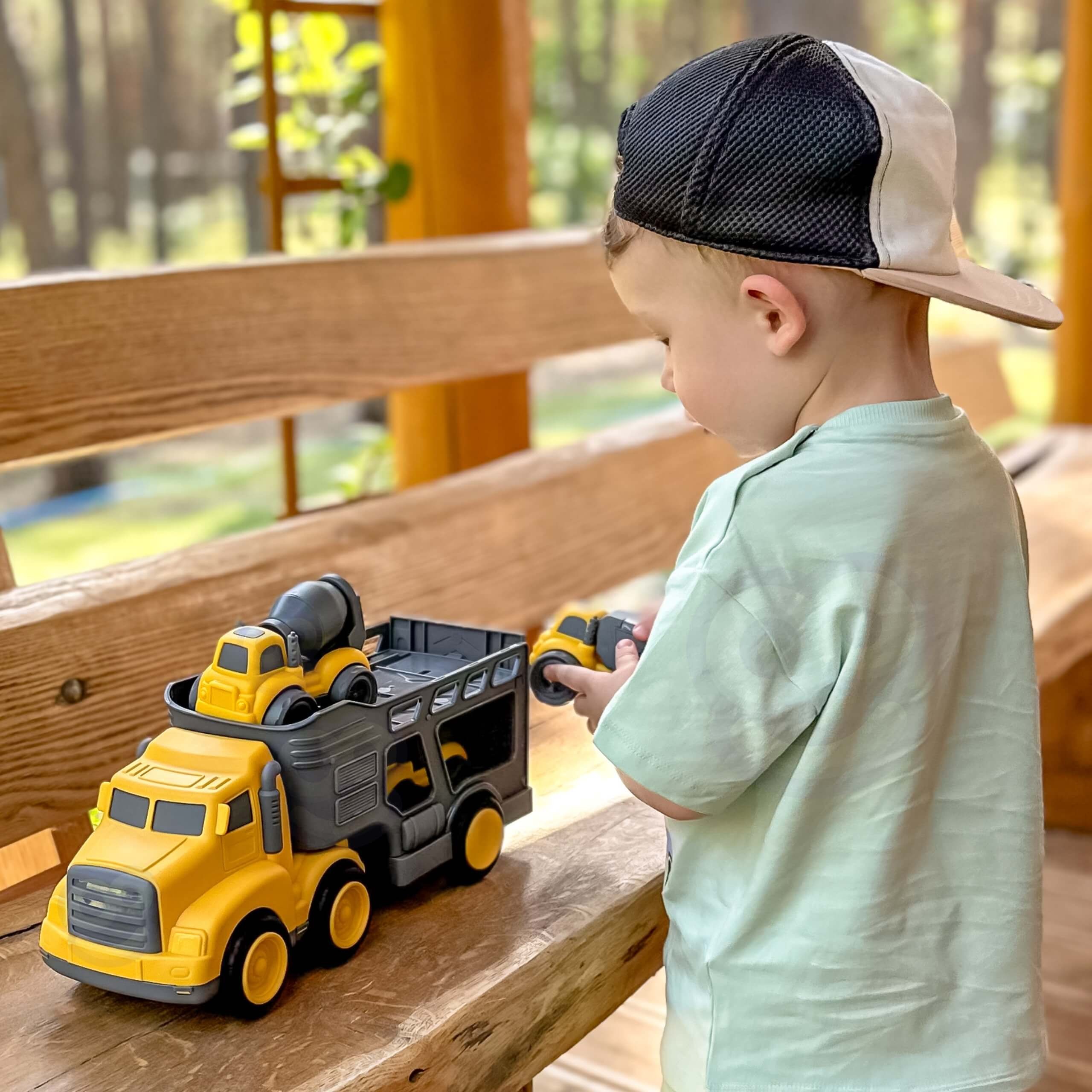 WOOPIE Tow Truck 4-in-1 Set Construction Vehicles - Slika 2