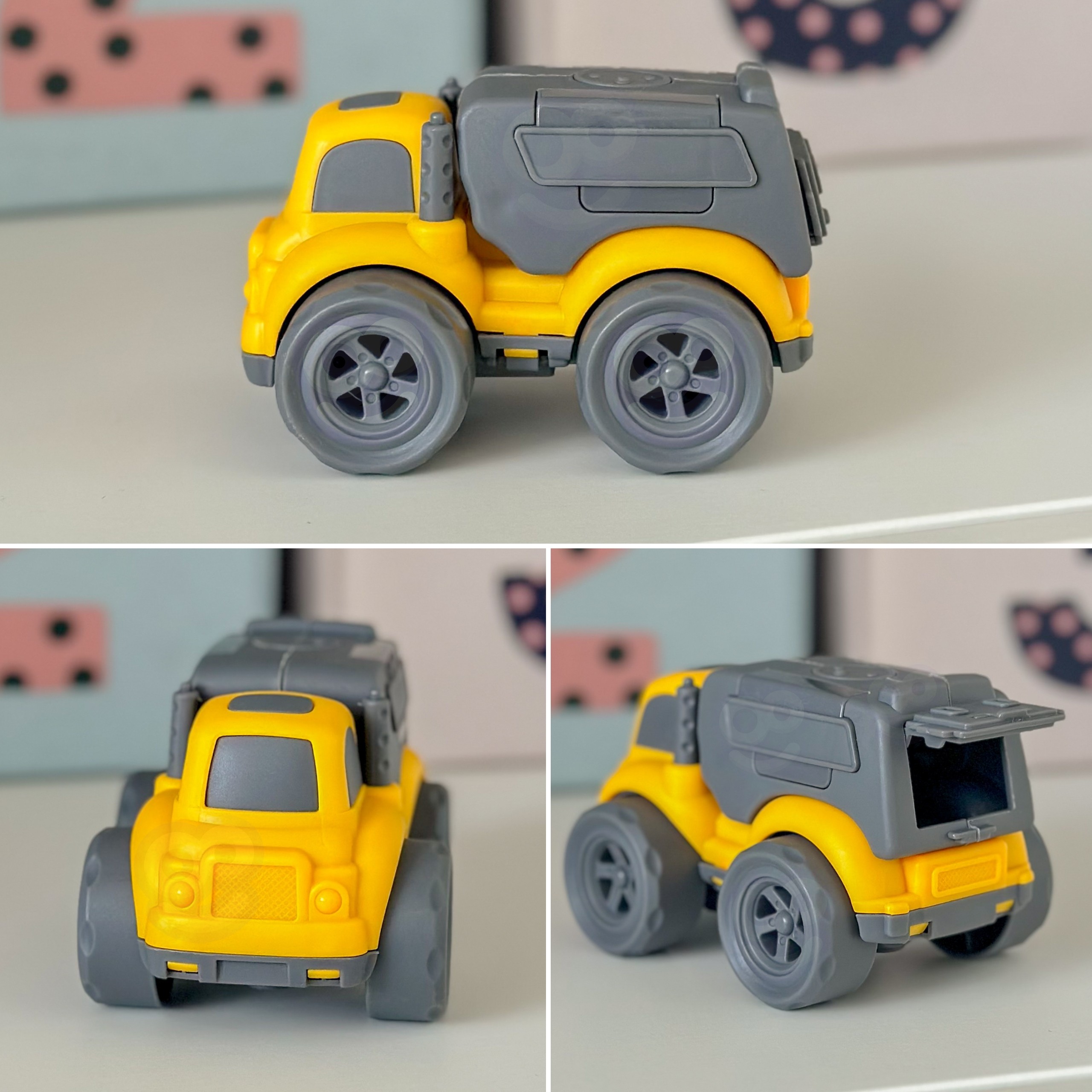 WOOPIE 3-in-1 Set Construction Vehicles Garbage Truck Concrete Mixer Dump Truck - Slika 2