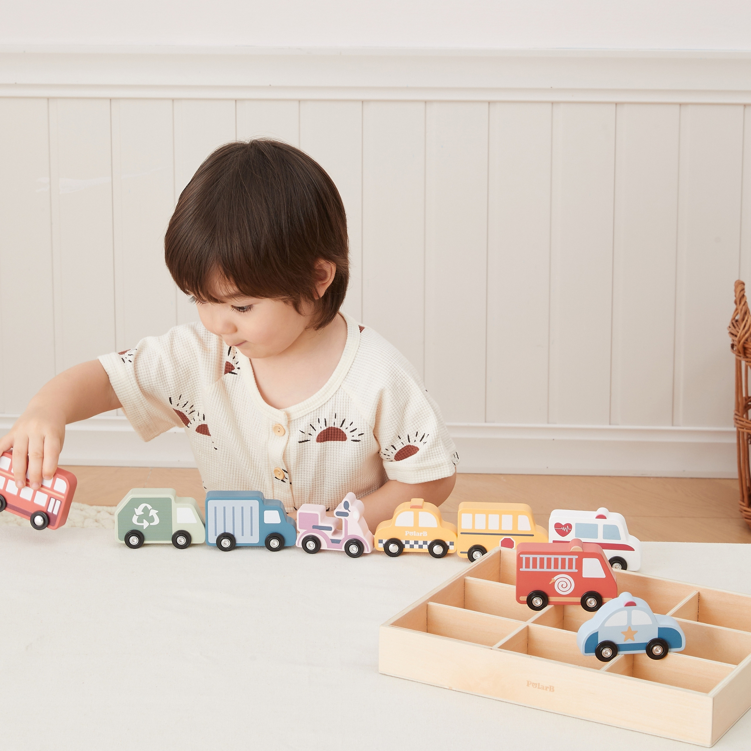 VIGA Wooden Set of Colorful City Vehicles 9 pcs. - Slika 2