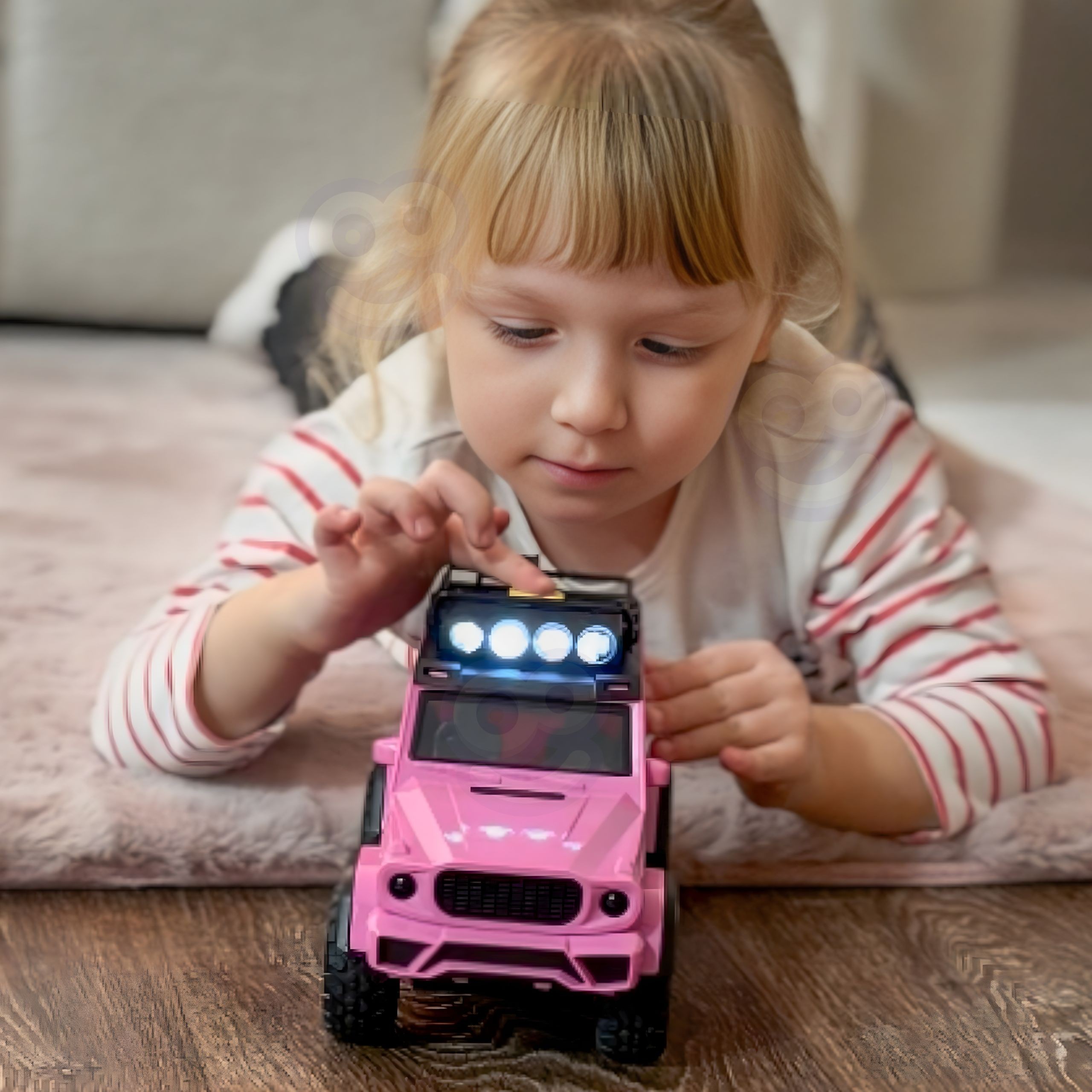 WOOPIE Pink Off-Road Vehicle with Trailer and Horse Figure Set - Slika 2