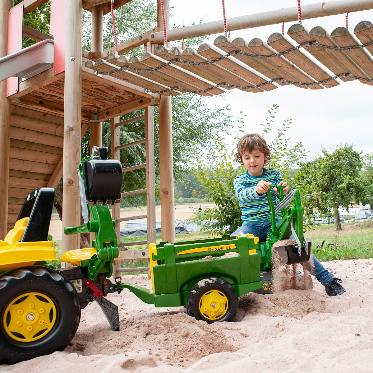 Rolly Toys John Deere RollyTrailer Farm Trailer Opening Sides - Slika 2