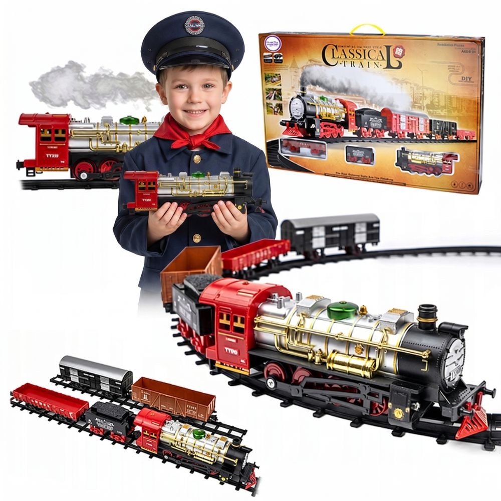 WOOPIE Classic Electric Train Track Sound Light + 29 pcs