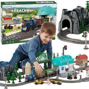WOOPIE Electric Train Track XXL Train Locomotive Town Set 108 pcs.