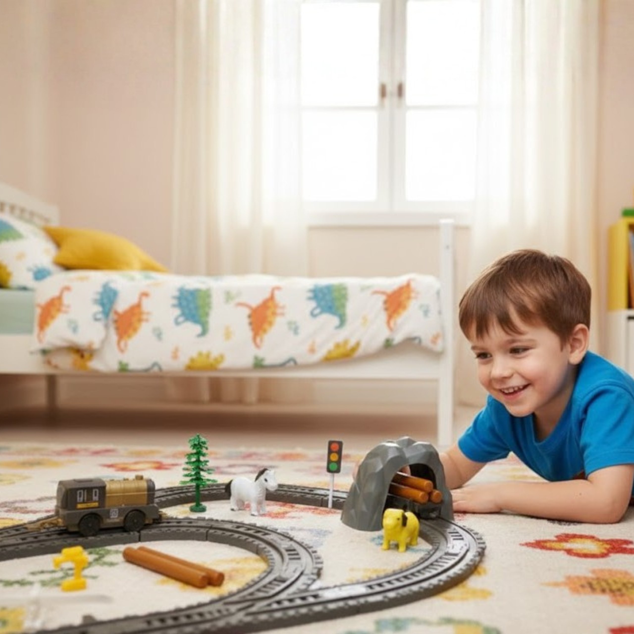 WOOPIE Electric Train Locomotive Retro Farm Track XL 66 el. - Slika 2