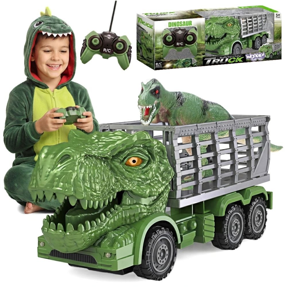 WOOPIE Remote Controlled RC Car Dinosaur Green + Figure