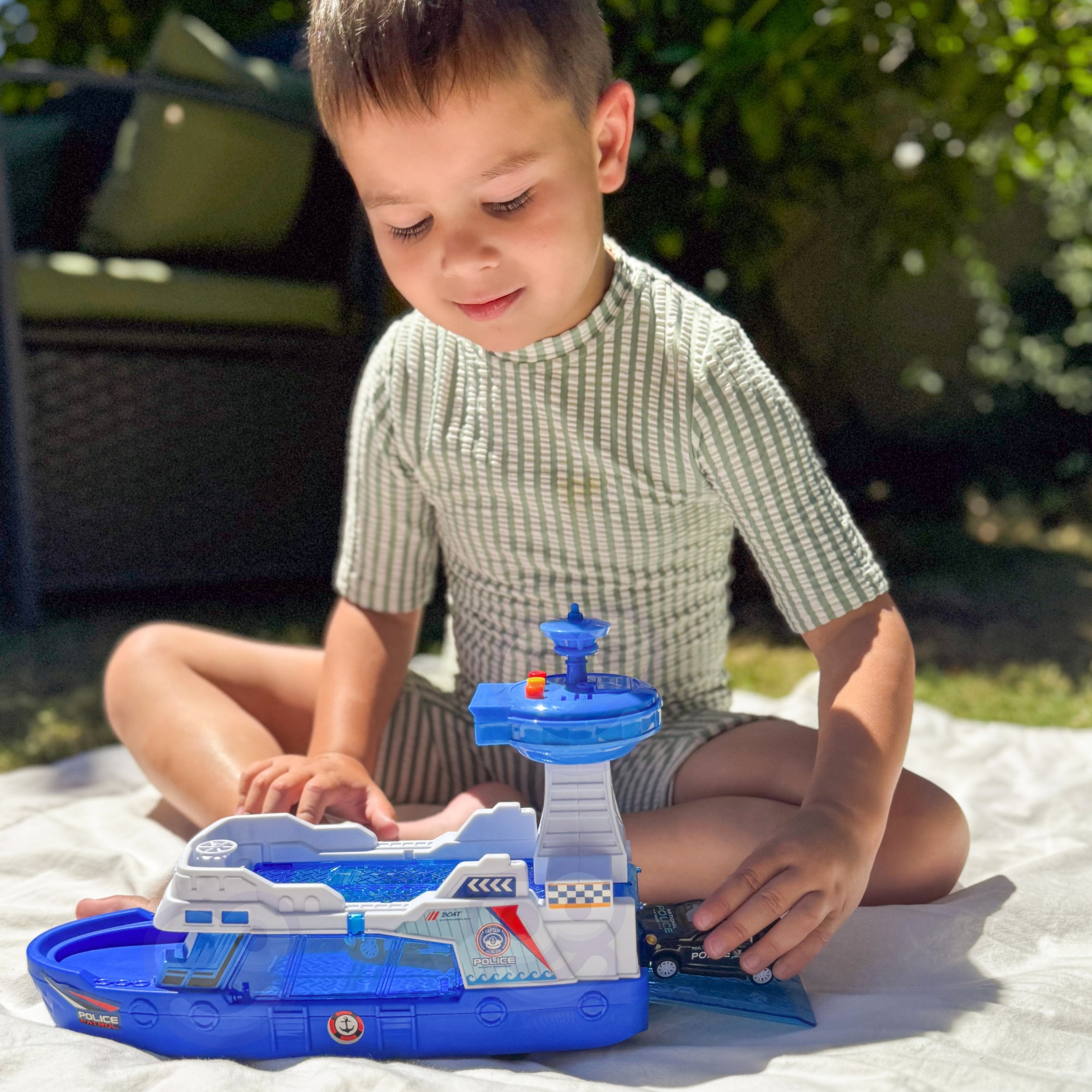 WOOPIE Interactive Police Patrol Boat - Scale 1:16 + 3 cars - Slika 2