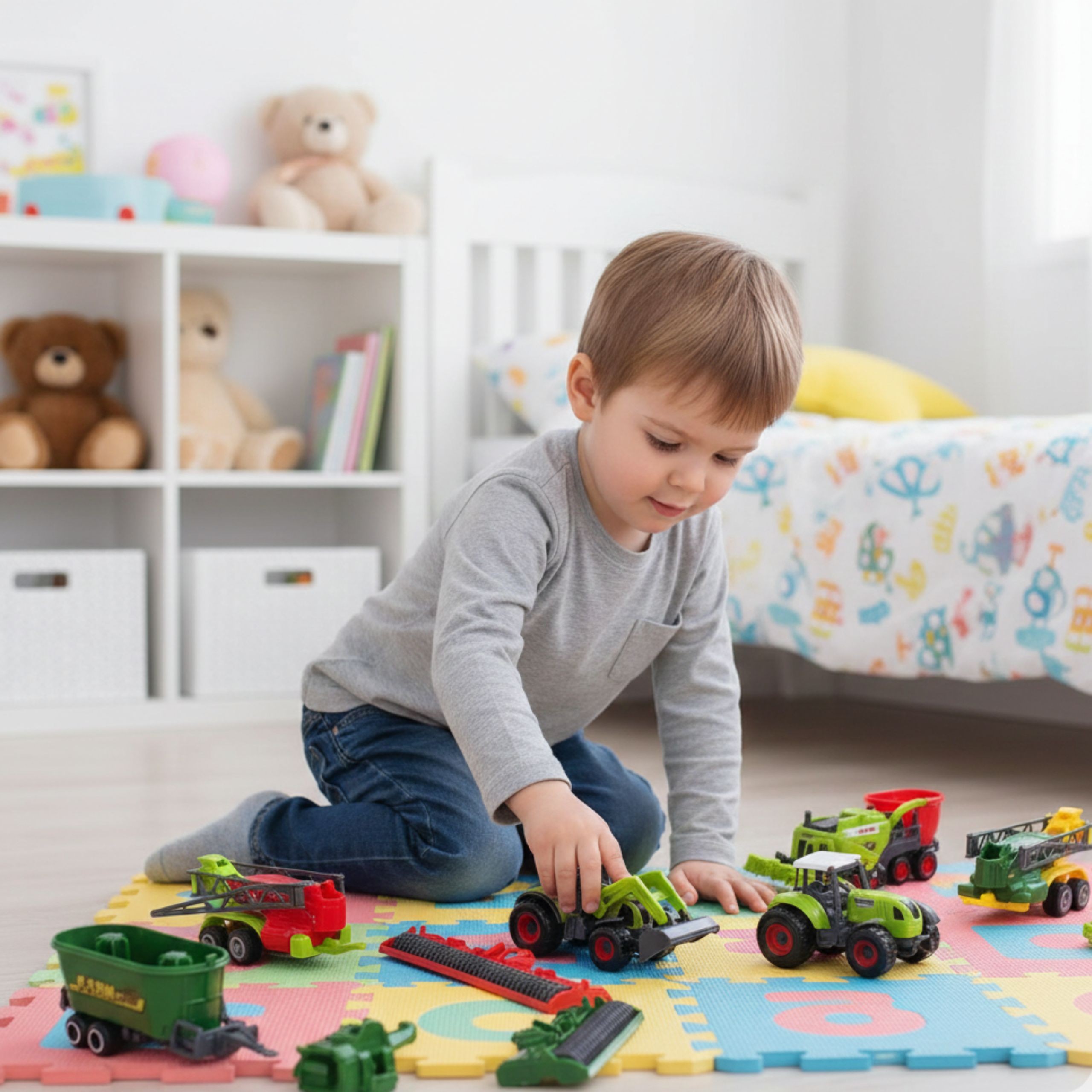 WOOPIE Set of Tractors and Agricultural Machines with Animals - Slika 2