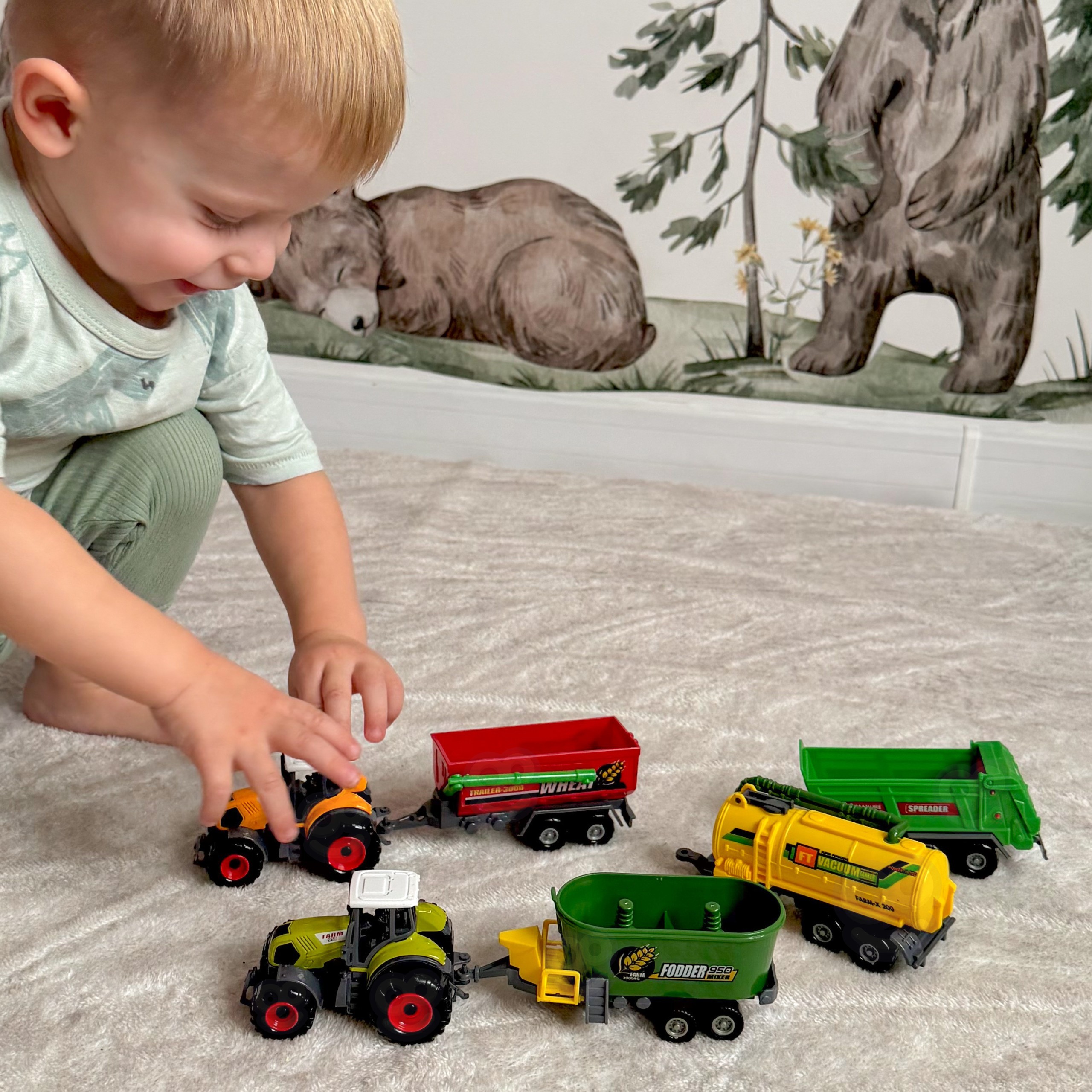 WOOPIE Mini Farmer Set Tractors with Trailers - Slika 2