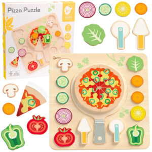 CLASSIC WORLD Wooden Pizza Slicer Vegetables Puzzle 22 pcs.