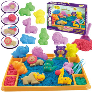 WOOPIE Kinetic Sand 1.2 kg XL ZOO Table with Molds Set