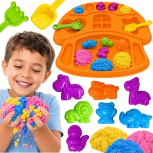 WOOPIE Kinetic Sand Set, Animal Molds, 3+