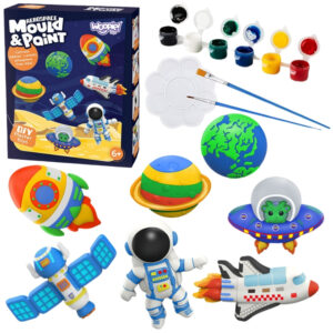 WOOPIE DIY Paint Craft Kit Make Plaster Figures and Paint – Space Kit