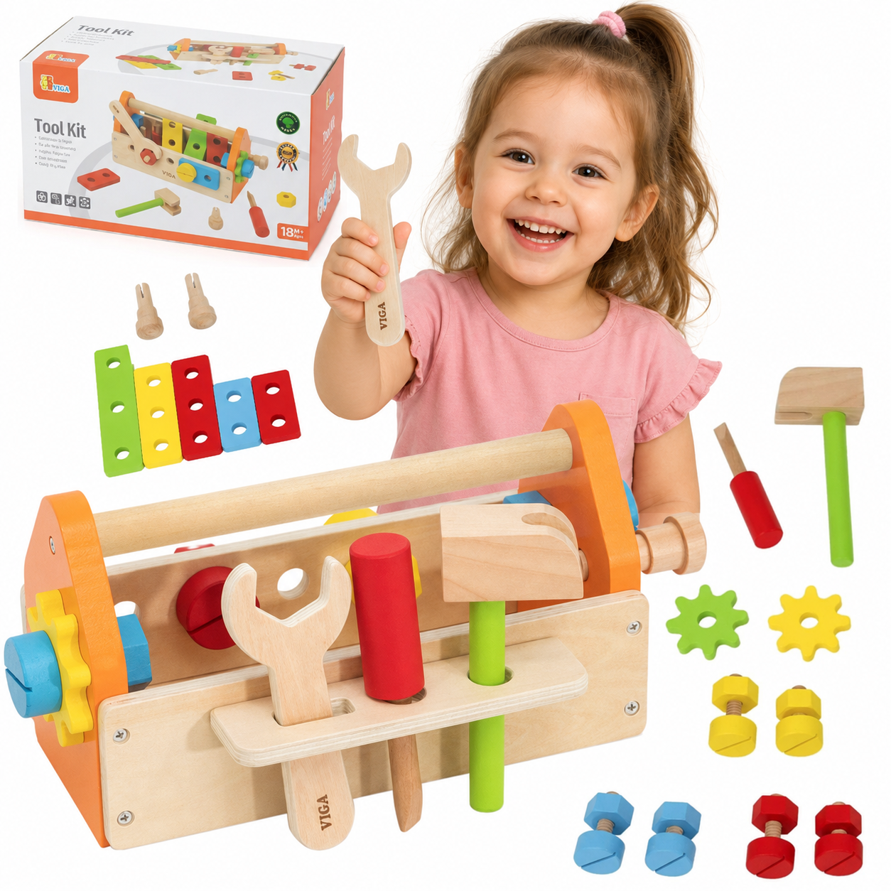 Viga Tool Box Wooden Set