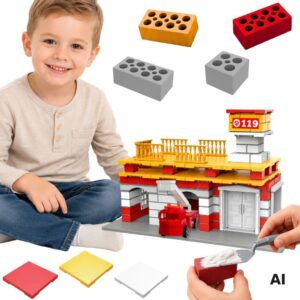 WOOPIE DIY konstrukcijski set Fire Station kamion 140 dijelova za djecu