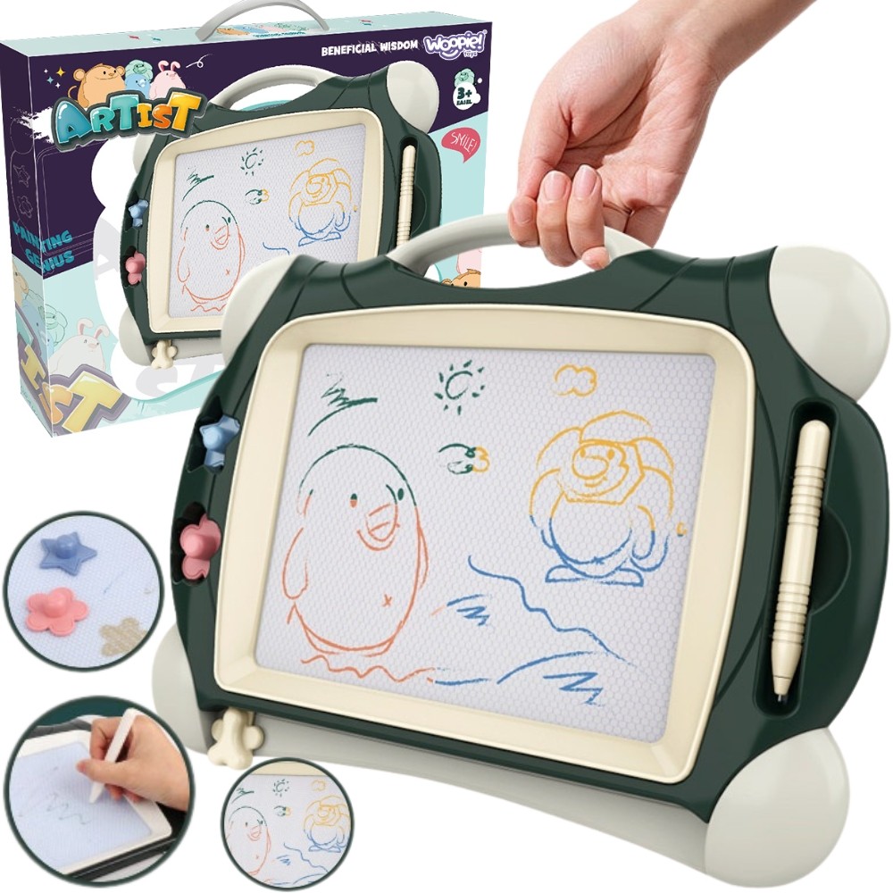 WOOPIE Magnetic Color Marker Board + 2 Green Stamps