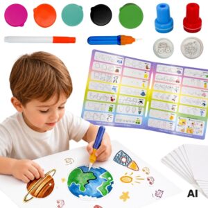 WOOPIE Magic Brush Creative Set for Drawing Stamps Kids 3+