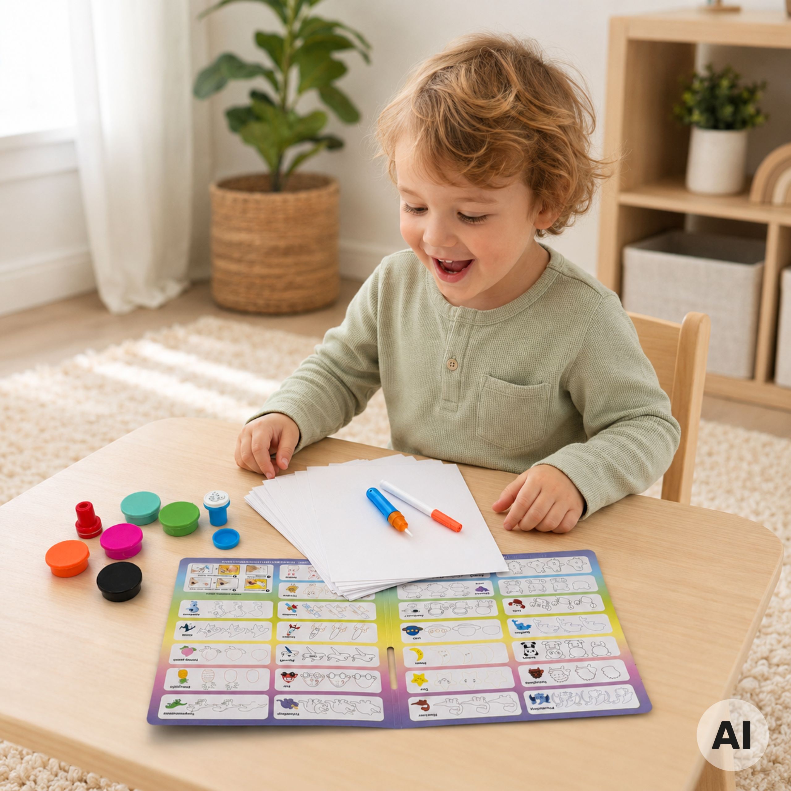 WOOPIE Magic Brush Creative Set for Drawing Stamps Kids 3+ - Slika 2