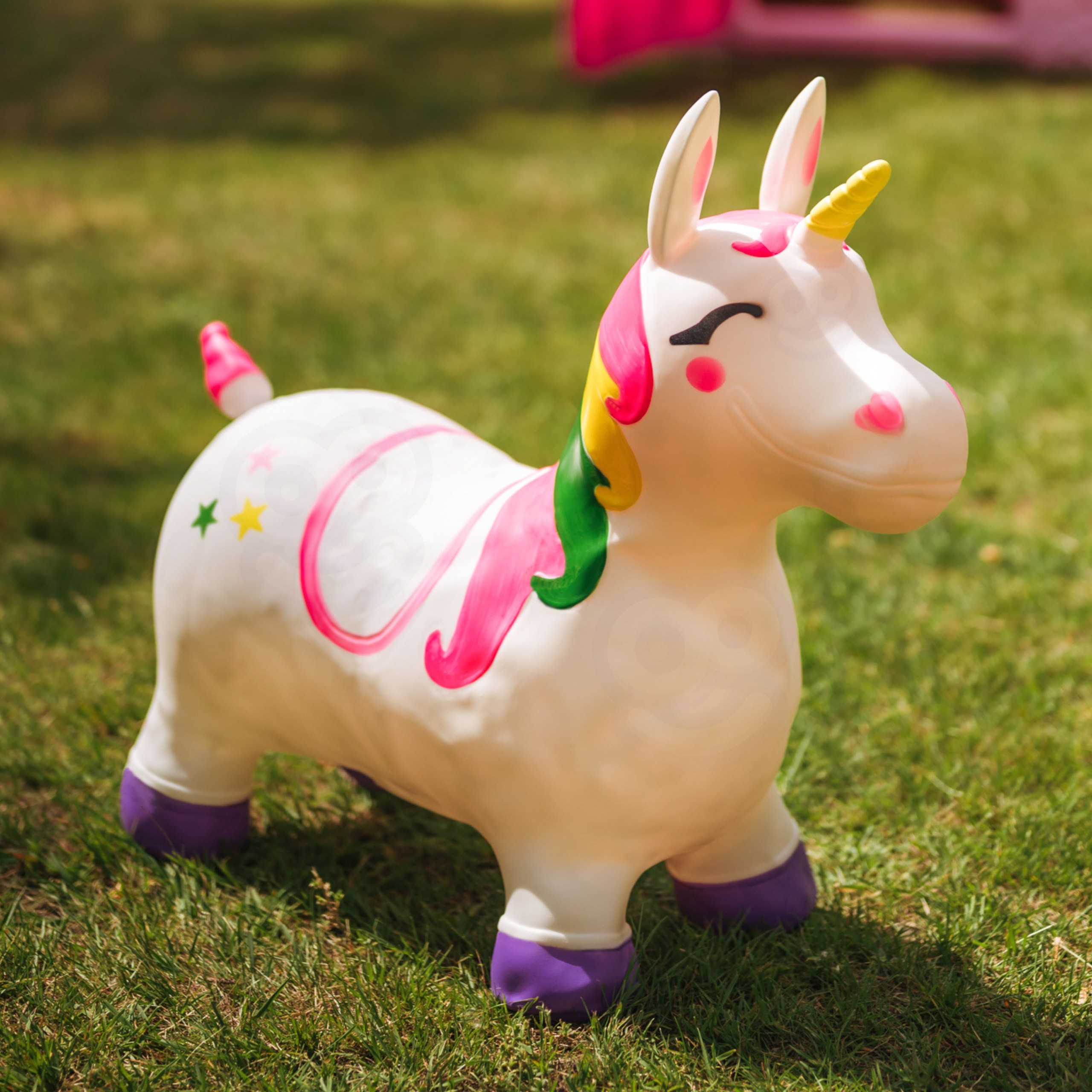 WOOPIE Rubber Jumper for Jumping Unicorn White + Pump - Slika 2