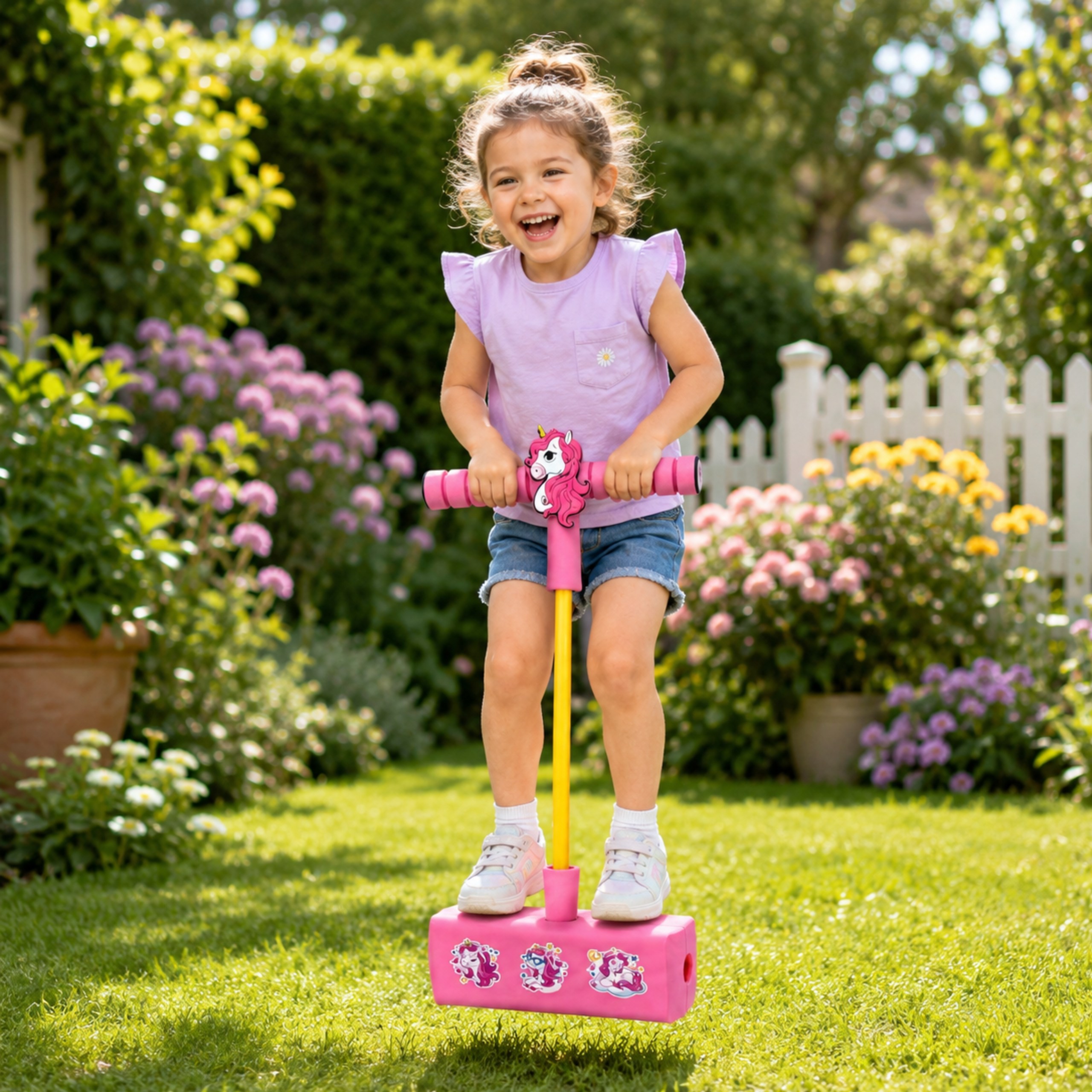 WOOPIE Foam Pogo Jumper for Kids for Jumping, Squeaking, Balance Training - Slika 2