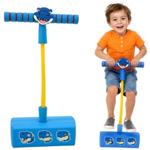WOOPIE Foam Pogo Jumper for Kids Blue Dinosaur