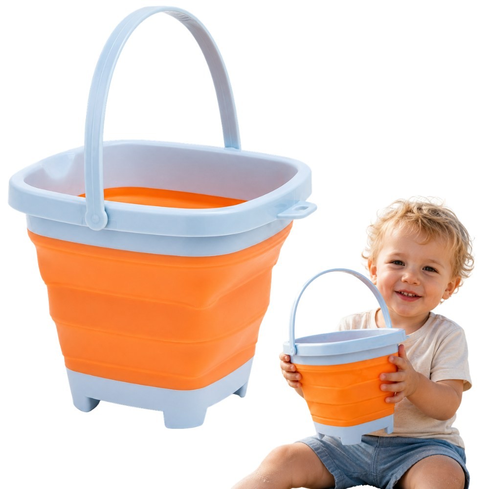 WOOPIE Folding Square Bucket Orange