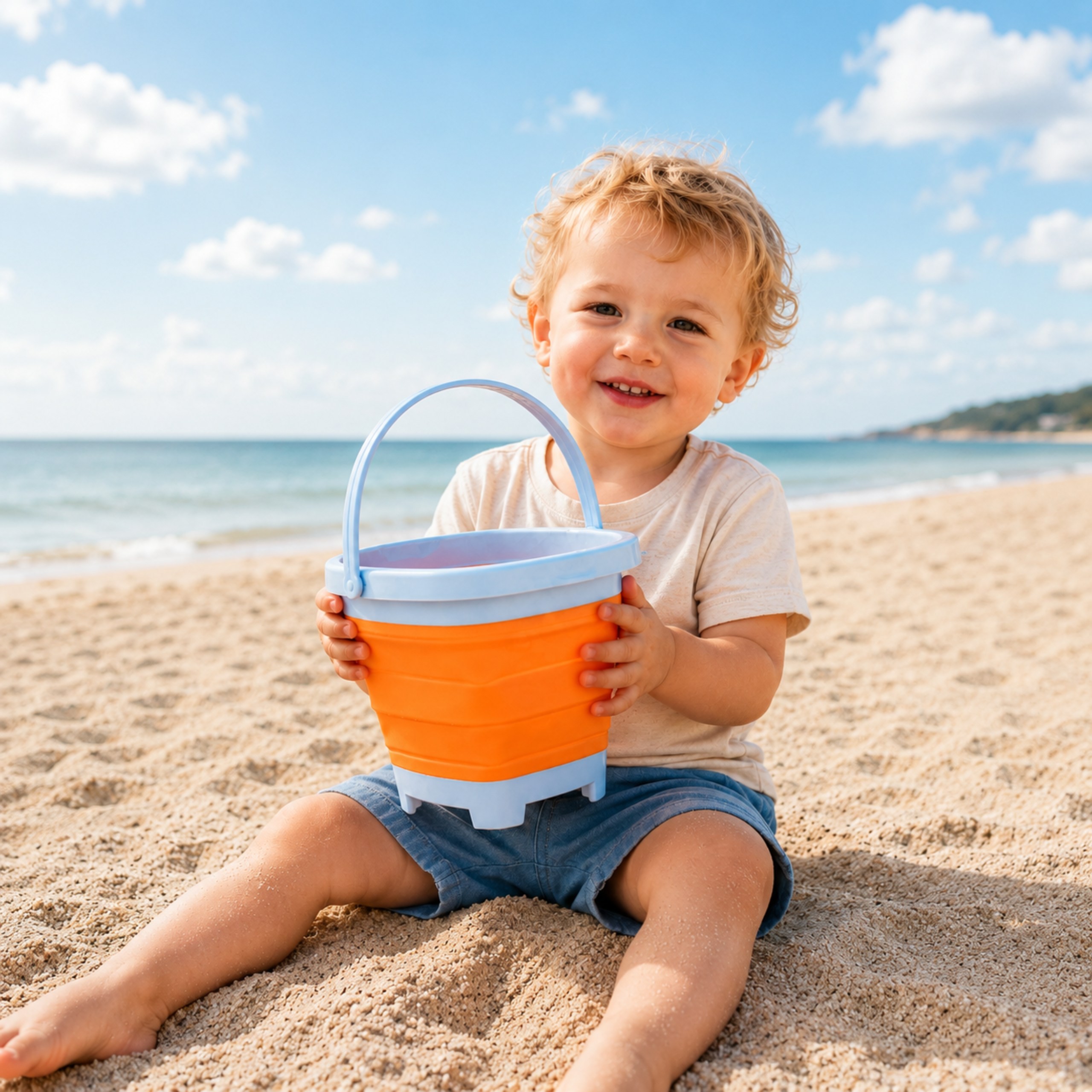 WOOPIE Folding Square Bucket Orange - Slika 2