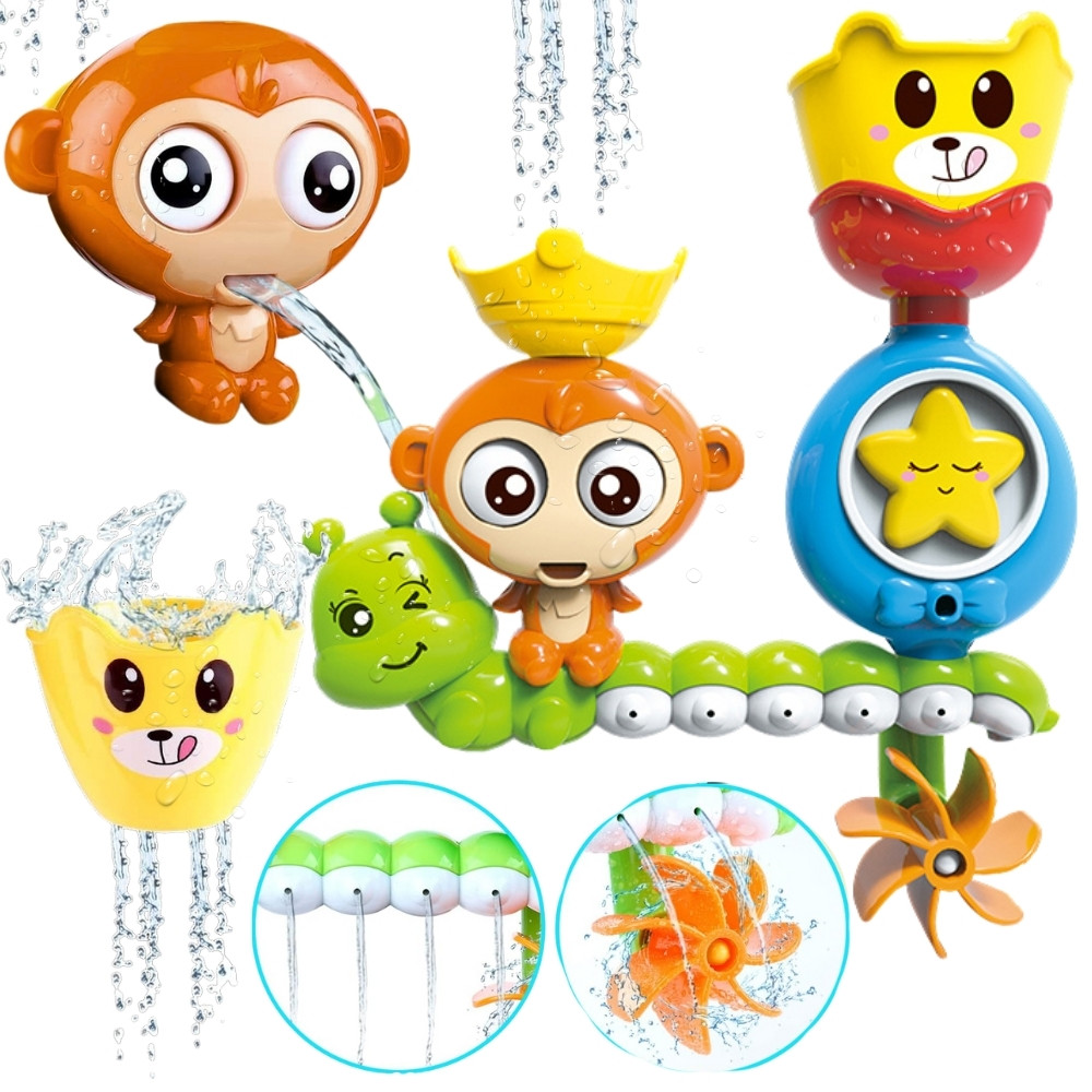 WOOPIE BABY Monkey Bath Water Toy + Cup